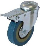 Колесная опора аппаратная MFK-TORG SCHGB42 серая резина под болт с тормозом металл 100мм  3057100