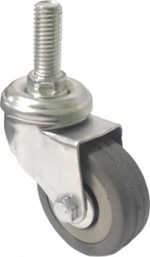 Колесная опора аппаратная MFK-TORG SCTG93 М10 серая мягкая резина болт. крепление 75мм 5062075M