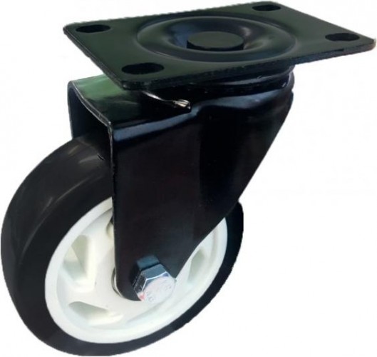 Колесная опора аппаратная MFK-TORG 4053100 черная резина поворотное 100мм