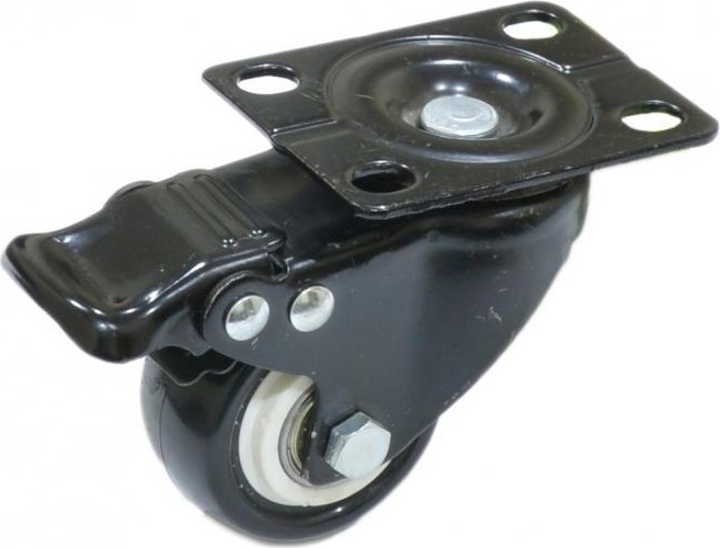 Колесная опора аппаратная MFK-TORG 4054063 черная резина поворотное с тормоз металл 63мм