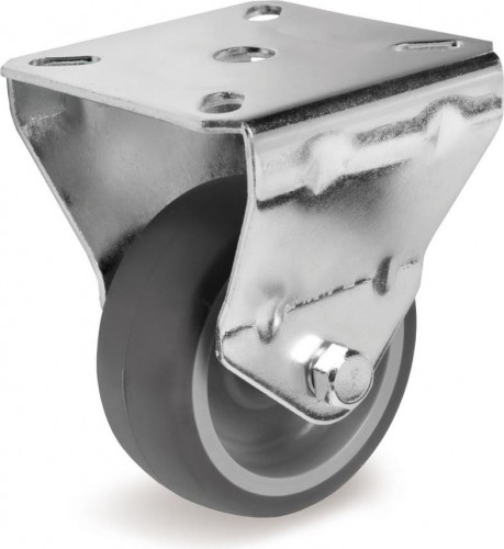 Колесная опора аппаратная TELLURE ROTA 385 203 неповоротная диаметр 80мм, серая резина 385203