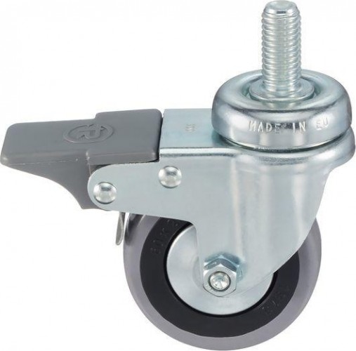 Колесная опора аппаратная TELLURE ROTA 379 102 поворотная с тормозом, диаметр 60мм, 50 кг 379102 - изображение 2