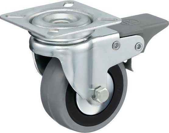 Колесная опора аппаратная TELLURE ROTA 378 102 поворотная с тормозом, диаметр 60мм, 50 кг 378102 - изображение 4