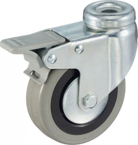 Колесная опора аппаратная TELLURE ROTA 377 103 поворотная с тормозом, диаметр 80мм, 55 кг 377103