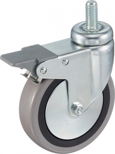 Колесная опора аппаратная TELLURE ROTA 379 104 поворотная с тормозом, диаметр 100мм, 55 кг 379104