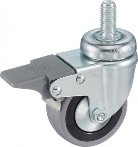 Колесная опора аппаратная TELLURE ROTA 379 102 поворотная с тормозом, диаметр 60мм, 50 кг 379102