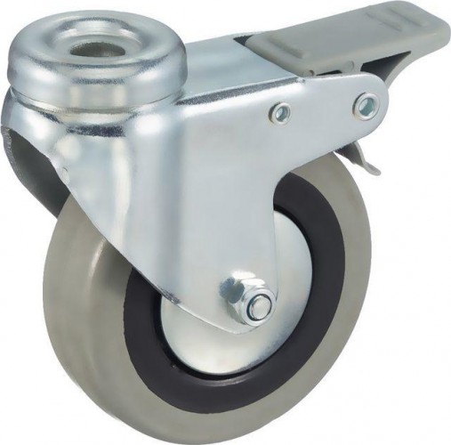 Колесная опора аппаратная TELLURE ROTA 377 103 поворотная с тормозом, диаметр 80мм, 55 кг 377103 - изображение 2