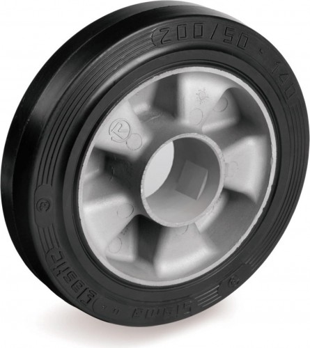 Колесная опора большегрузная TELLURE ROTA 723106 под ось, 200 мм, 500 кг