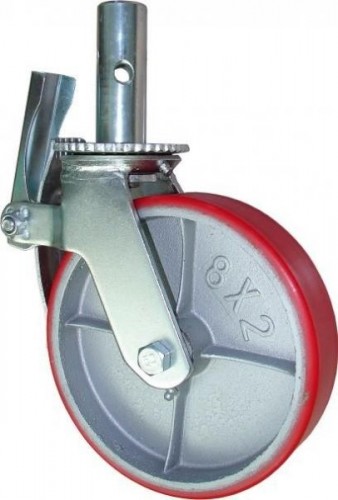 Колесная опора большегрузная для вышек MFK-TORG 7060-41 1045160 СЛ полиуретан. с тормозом 160мм  1045160 СЛ