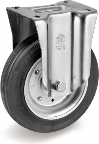 Колесная опора большегрузная TELLURE ROTA 535909 неповоротная, 280 мм, 390 кг