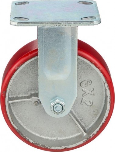 Колесная опора большегрузная СТЕЛЛА-ТЕХНИК 1041-152 полиуретановая неповоротная, 152 мм, 360 кг - изображение 2