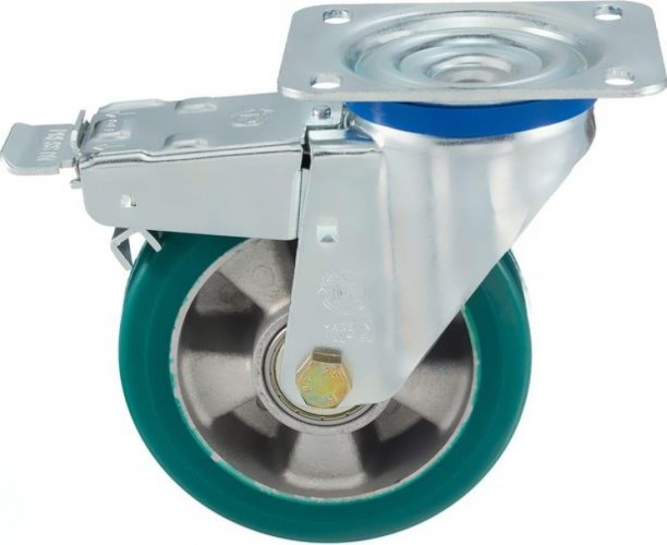 Колесная опора большегрузная TELLURE ROTA 627404 поворотная с тормозом, 160 мм, 500 кг - изображение 2