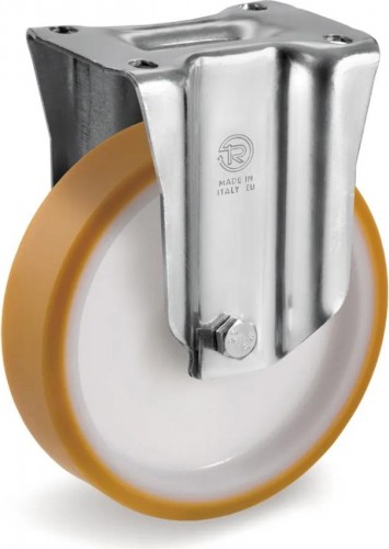 Колесная опора большегрузная TELLURE ROTA 665806 неповоротная, 200 мм, 500 кг