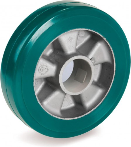 Колесная опора большегрузная TELLURE ROTA 624106 под ось, 200 мм, 700 кг, полиуретан tr-roll