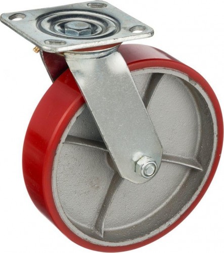 Колесная опора большегрузная СТЕЛЛА-ТЕХНИК 1043-200 полиуретановая поворотная, 200 мм, 460 кг - изображение 4