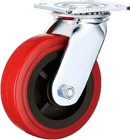 Колесная опора большегрузная MFK-TORG SCpn80 полиуретан, обод нейлон, поворот., 200мм  62023200