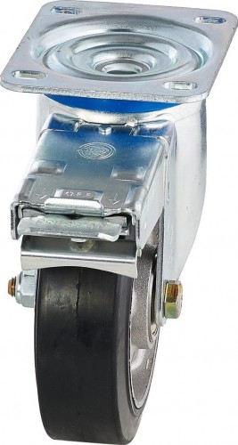 Колесная опора большегрузная TELLURE ROTA 727706 поворотная с тормозом, 200 мм, 500 кг - изображение 2