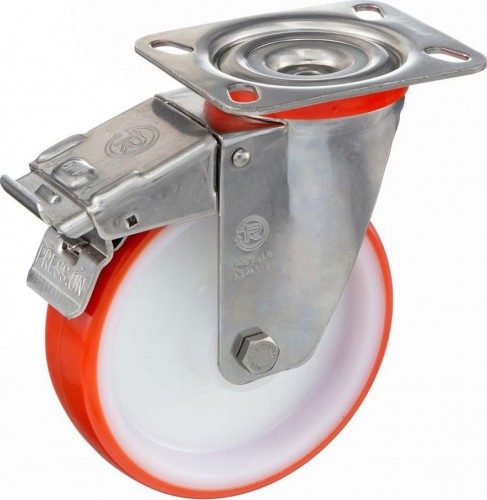 Колесная опора большегрузная TELLURE ROTA 606602 поворотная с тормозом, 100 мм, 170 кг - изображение 2