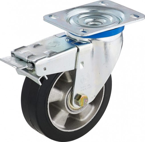 Колесная опора большегрузная TELLURE ROTA 727706 поворотная с тормозом, 200 мм, 500 кг - изображение 4