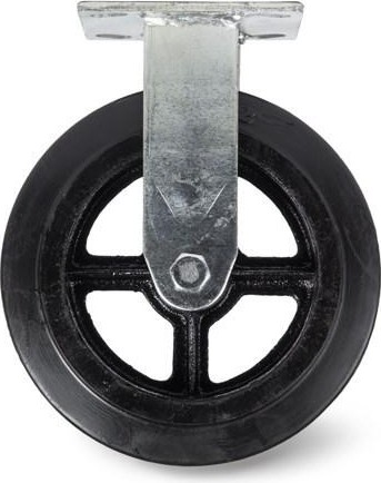 Колесная опора большегрузная TOR FCd 46 чугунное 100 мм (неповорот., площадка, черн. рез., 1024163