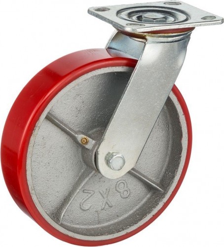 Колесная опора большегрузная СТЕЛЛА-ТЕХНИК 1043-200 полиуретановая поворотная, 200 мм, 460 кг