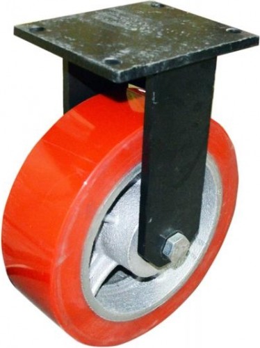 Колесная опора большегрузная MFK-TORG 8812R полиуретан, неповоротное 300 мм черный кронштейн 1041300