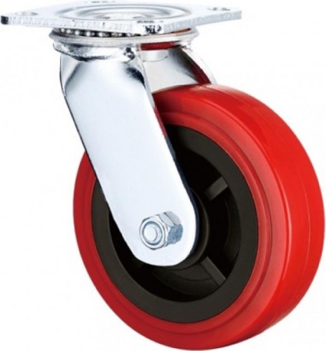 Колесная опора большегрузная LONGWAY SCpn 42 поворотная, полиуретан, D-100 мм