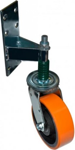 Колесная опора большегрузная MFK-TORG 160 мм для гаражных ворот,с пружиной,поворот.,полиуретан. N6660-GW01-OPCI - изображение 2