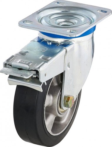 Колесная опора большегрузная TELLURE ROTA 727706 поворотная с тормозом, 200 мм, 500 кг - изображение 3