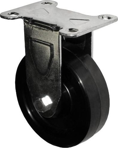 Колесная опора большегрузная LONGWAY FCz 46 неповоротная, феноловый ролик, D-100 мм 01120290