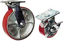 Колесная опора большегрузная LONGWAY SCpb 55 поворотная с тормозом, полиуретан, D-125 мм 01120530