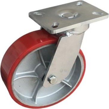 Колесная опора большегрузная MFK-TORG 1053300 ТГ полиуретан, сверхмощное поворотное 300 мм