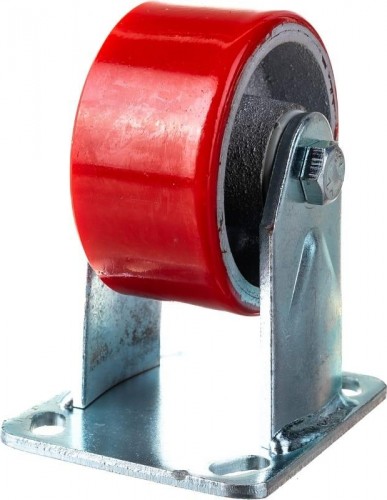 Колесная опора большегрузная TOR FCp 46 полиуретан 100 мм (неповорот., площадка, роликопод 1025345