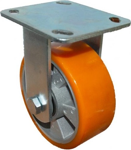 Колесная опора большегрузная MFK-TORG 4131200 полиуретан, неповоротное алюминиевый обод 200 мм