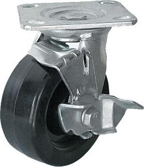 Колесная опора большегрузная LONGWAY SCz 55 поворотная, феноловый ролик, D-125 мм