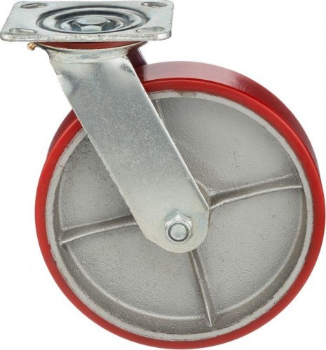 Колесная опора большегрузная СТЕЛЛА-ТЕХНИК 1043-200 полиуретановая поворотная, 200 мм, 460 кг - изображение 2