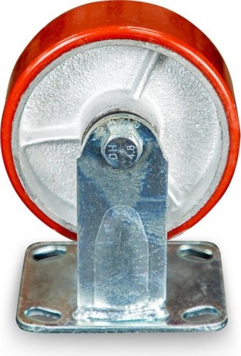 Колесная опора большегрузная TOR FCp 54 полиуретан 125 мм (неповорот., площадка, роликопод 1003219