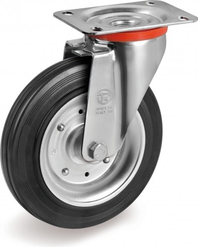 Колесная опора большегрузная TELLURE ROTA 534908 поворотная, 250 мм, 300 кг