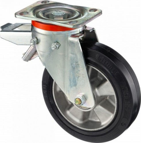 Колесная опора большегрузная TELLURE ROTA 727206 поворотная с задним тормозом, 200 мм, 500 кг - изображение 4