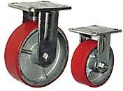 Колесная опора большегрузная LONGWAY FCp 80 неповоротная, полиуретан, D-200 мм 01120270