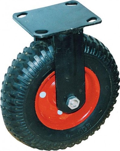 Колесная опора LONGWAY FC 100 неповоротная, литая резина, протектор, D-200 мм 01120140