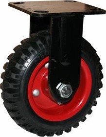 Колесная опора LONGWAY FC 90 неповоротная, литая резина, протектор, D-160 мм 01120130