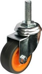 Колесная опора LONGWAY SCtk 25 поворотная, термо резина, болт 10 мм, D-50 мм