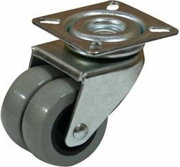 Колесная опора мебельная LONGWAY 904050 поворотная, двойной ролик, D-50 мм 01230980