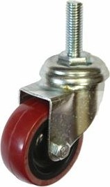 Колесная опора мебельная LONGWAY Sctr 25 поворотная, полиуретан, болт 10 мм, D-50 мм 01230640