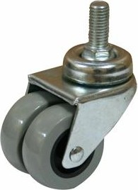 Колесная опора мебельная LONGWAY SCtnd 15 поворотная, нейлон, болт 12 мм, D-37 мм