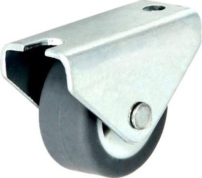 Колесная опора мебельная LONGWAY 62030TRP неповоротная, обрезиненная, D-30 мм