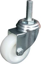 Колесная опора мебельная LONGWAY SCtn 25 поворотная, нейлон, болт 10 мм, D-50 мм