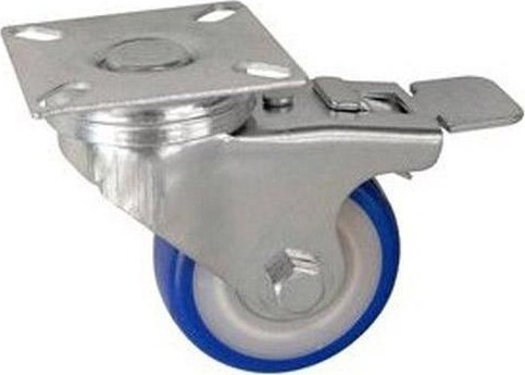 Колесная опора мебельная  SCvb 25 поворотная, PVC, D-50 мм, с тормозом