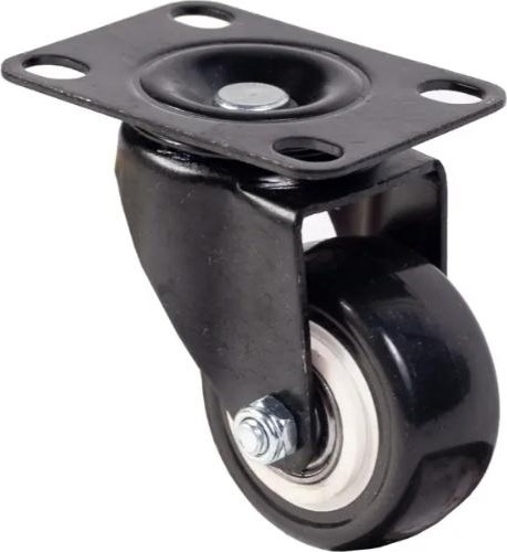 Колесная опора мебельная TOR SCZ 25 черное 50 мм (поворот. площ., pvc, полипропил. обо 1027252